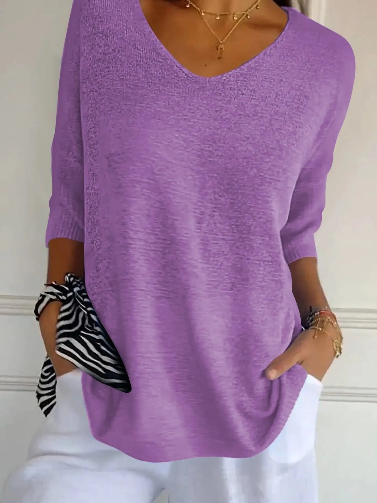 Full Size Relaxed Fit Ribbed Hem Sweater Plus