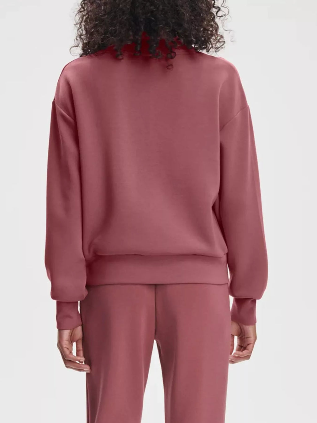 Quarter-zip Sweatshirt Wide-leg Pants Set (13)