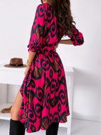 Printed Tie Waist Midi Dress (15)