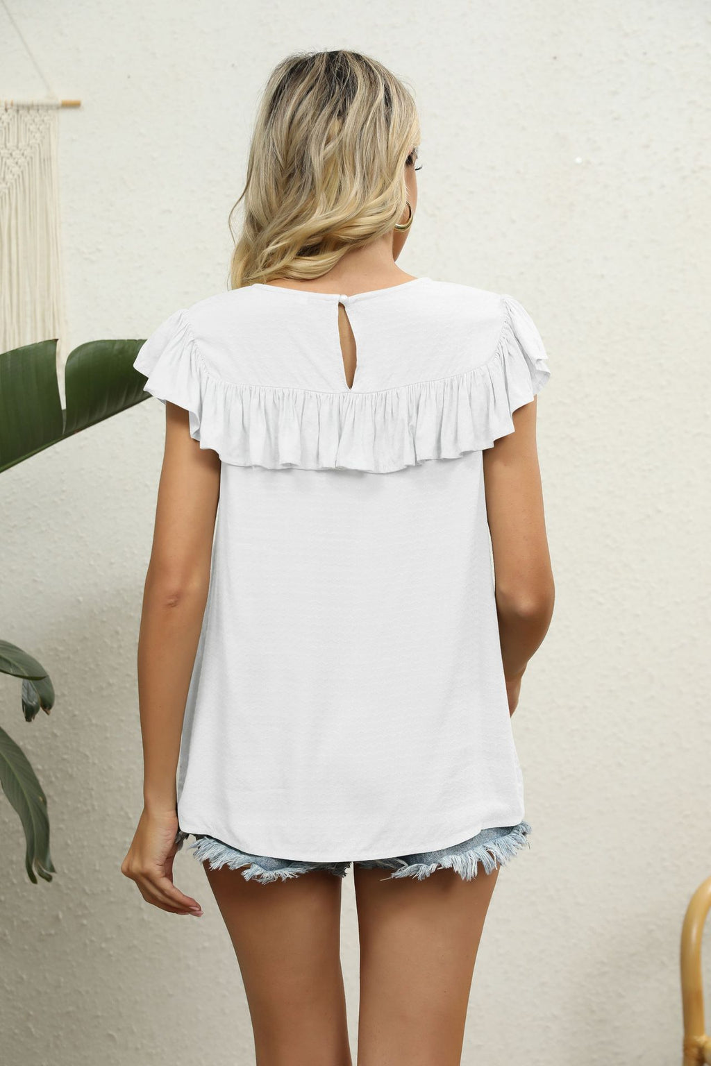 Spliced Lace Ruffled Blouse (9)