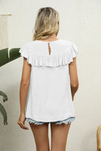 Spliced Lace Ruffled Blouse (9)