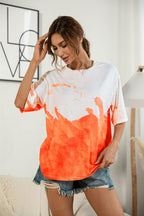Tie-dye Round Neck Tee Shirt (5)