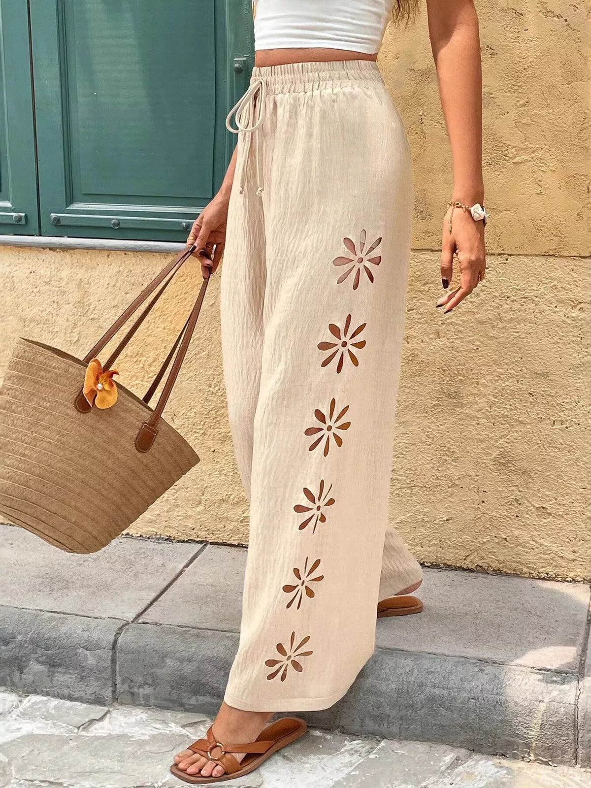 Casual Wide-leg Pants (4)
