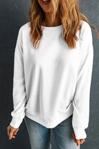 Round Neck Dropped Shoulder Sweatshirt (3)