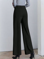 High-waisted Wide Leg Pants Elegant Center-seam Tailoring (4)
