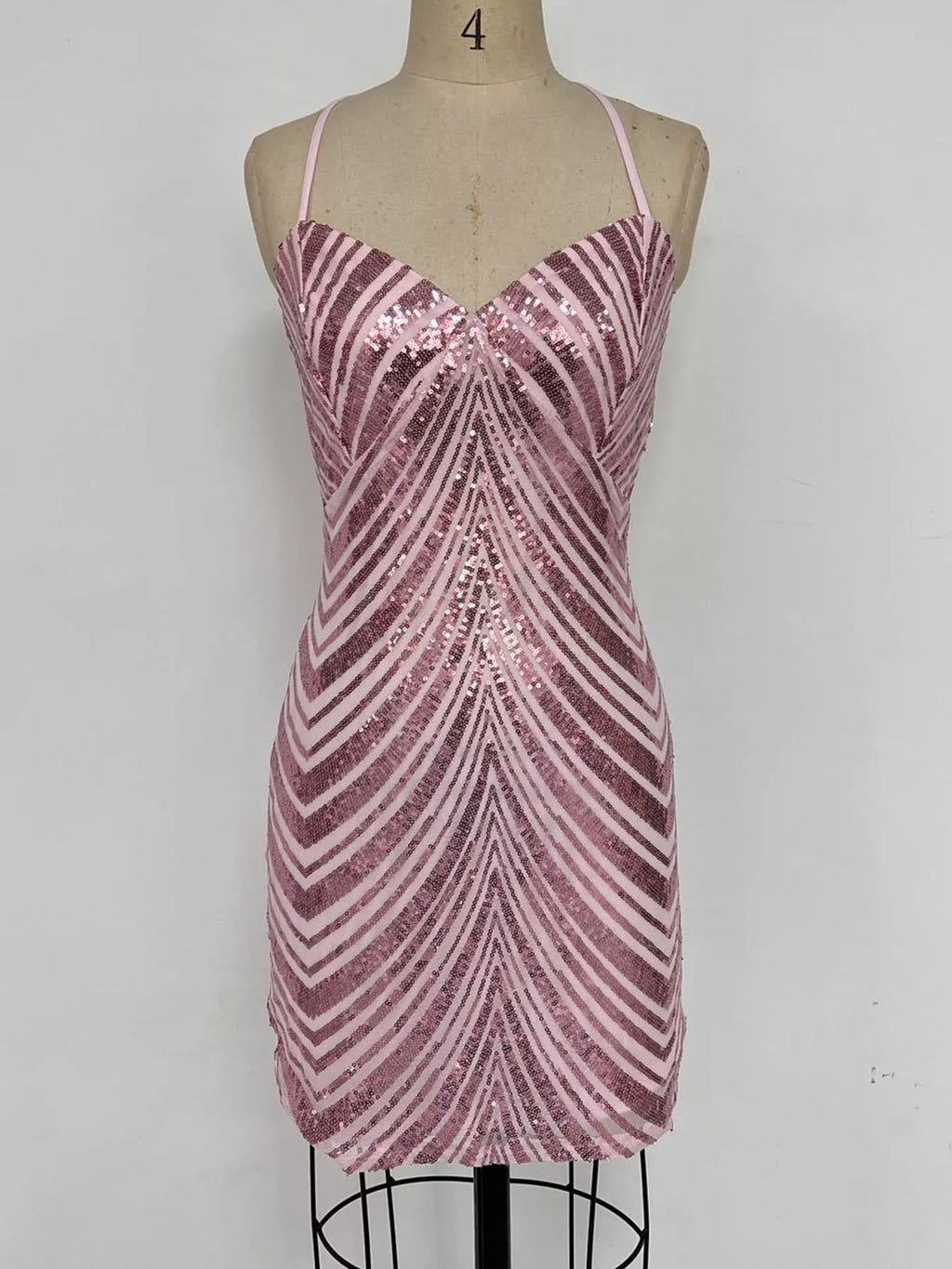 Sleeveless Sequin Embellished Bodycon Mini Cami Dress (23)