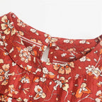 Printed Long Sleeve High Waist Dress photo 4