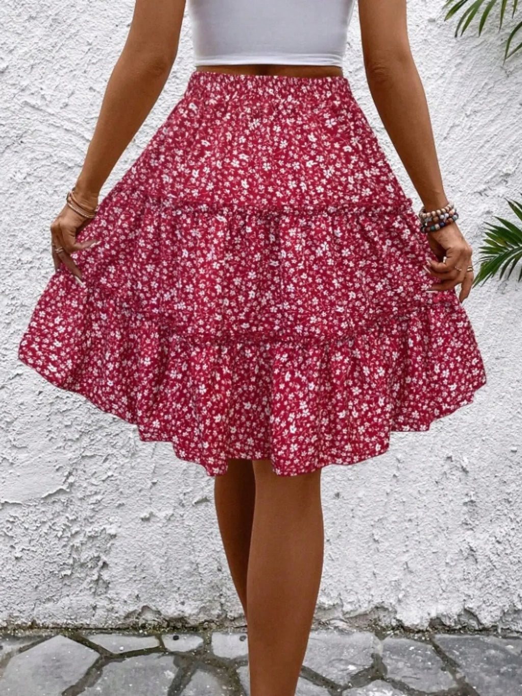 Floral Print Midi Skirt (27)