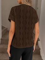 Diamond Pattern Round Neck Top (6)