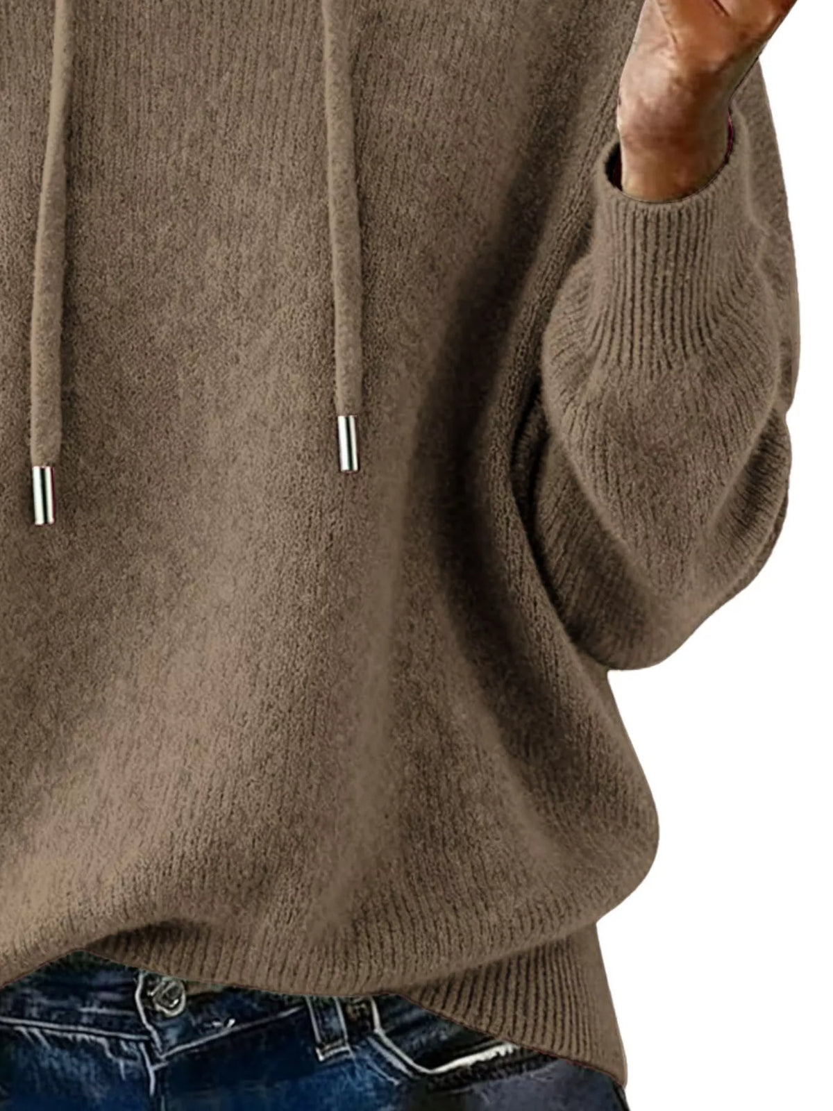 Drawstring Long Sleeve Hooded Sweater (21)