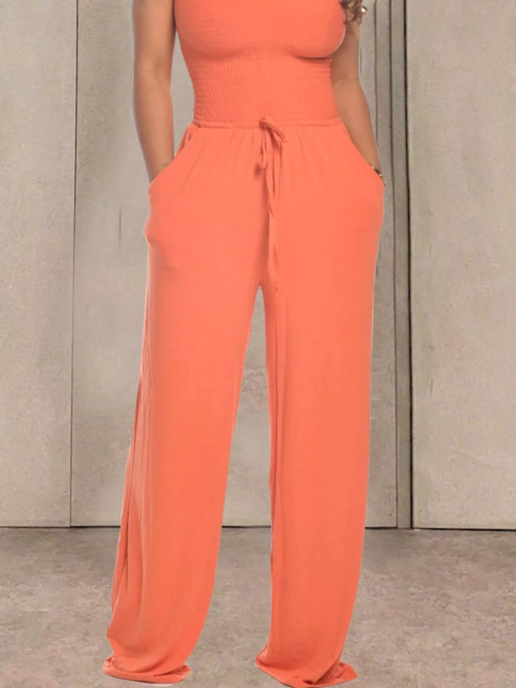 Strapless Smocked Wide-leg Jumpsuit (15)