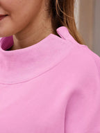 Mock Neck Dropped Shoulder Sweatshirt (2)