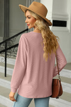 V-neck Long Sleeve T-shirt (21)