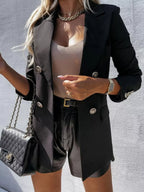 Houndstooth Double-breasted Blazer (6)