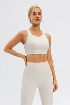 Round Neck Cutout Cropped Active Tank (10)