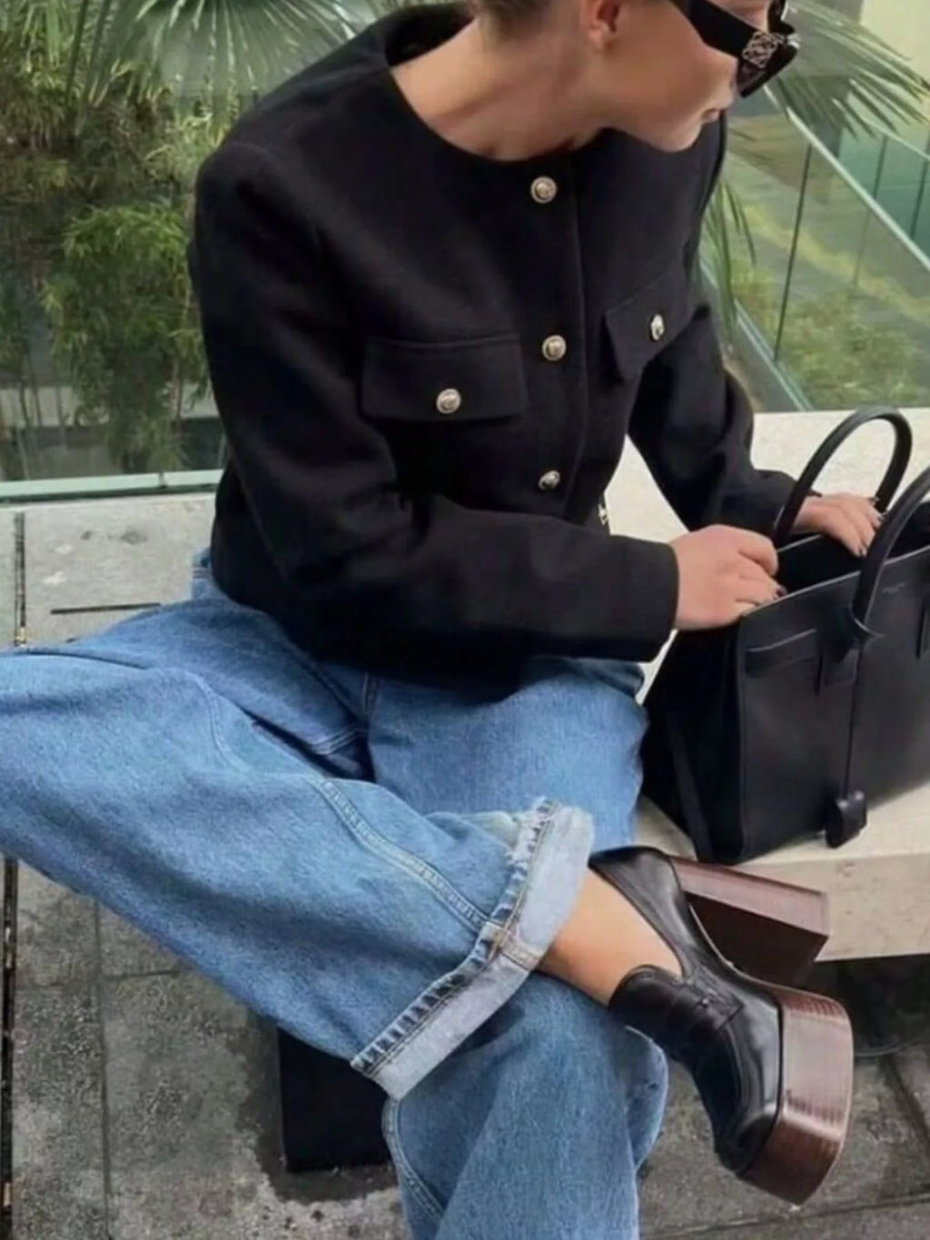 Tweed Button Up Cropped Outerwear (21)