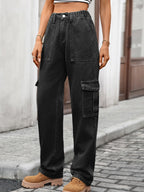High-waisted Cargo Jeans (13)