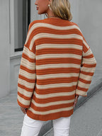 Striped Dropped Shoulder Sweater (13)
