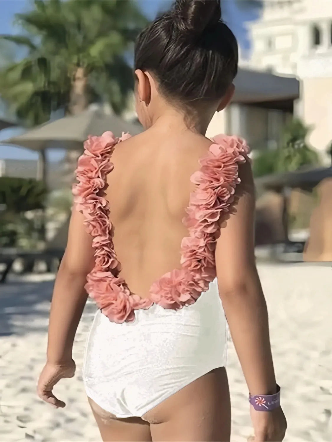 Backless Petal Strap Parent-child Swimsuit (14)