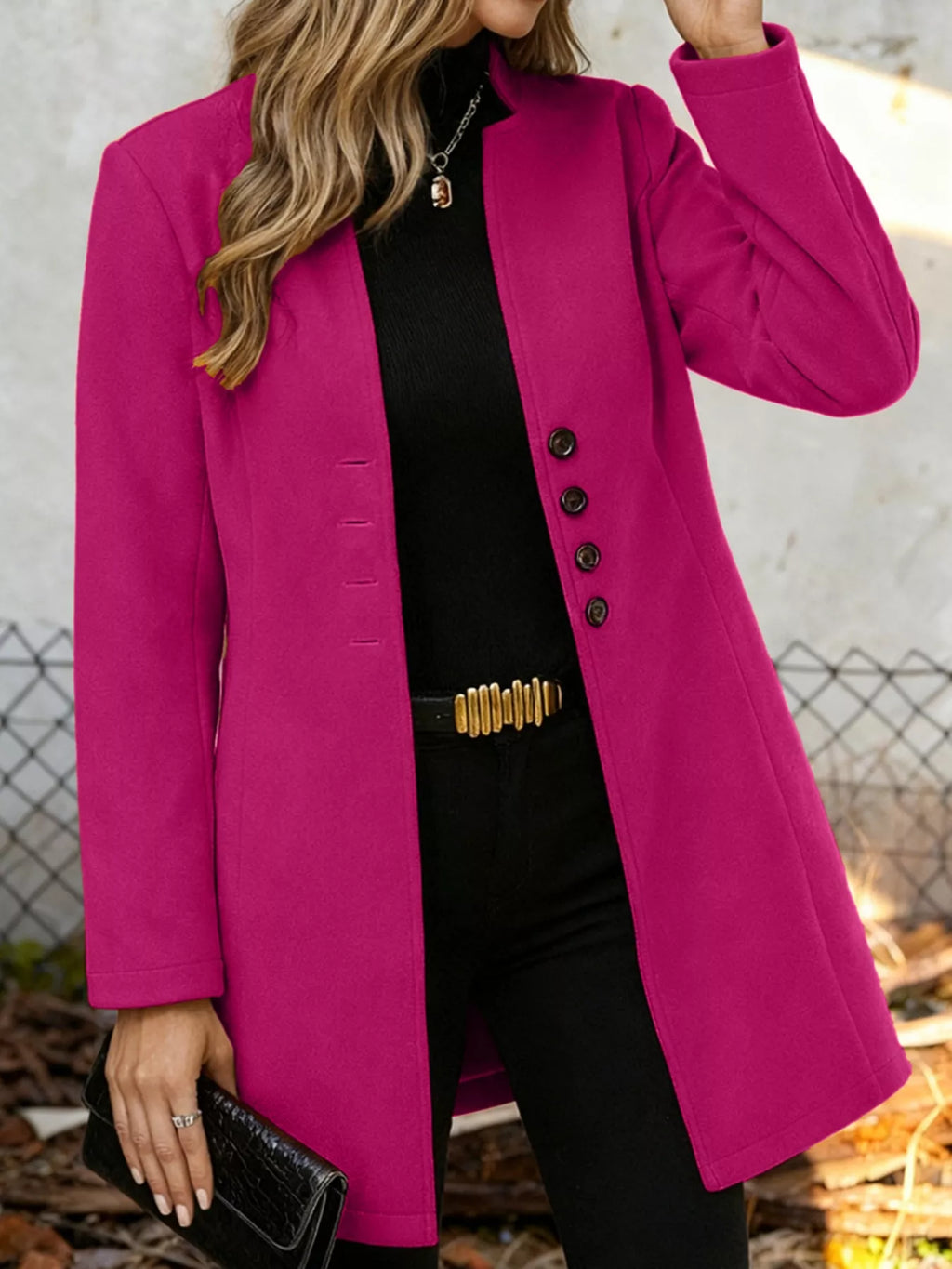 Button-down Longline Outerwear (5)
