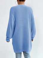 Open Front Dropped Shoulder Slit Cardigan (11)
