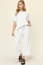 Round Neck Short Sleeve Wide Leg Pants (27)