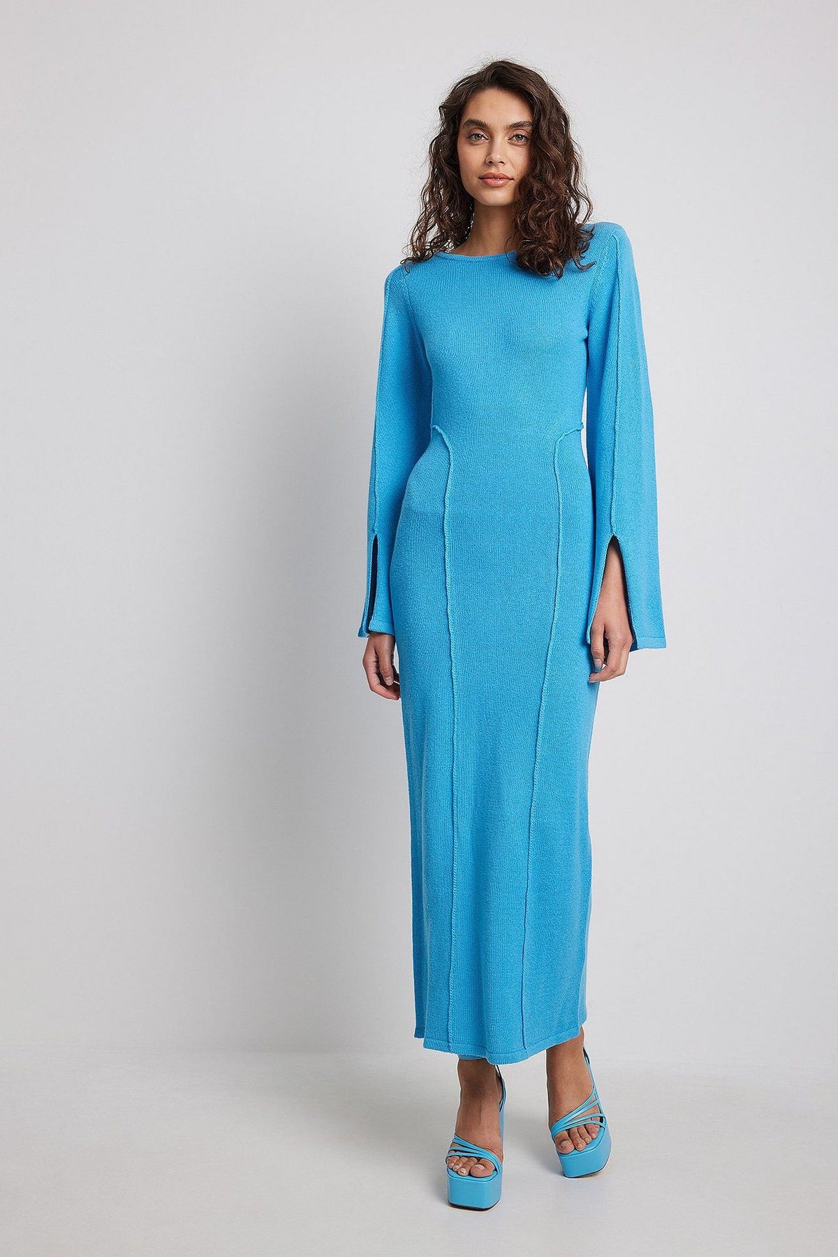 Bell Sleeve Slim Knitted Dress photo 4