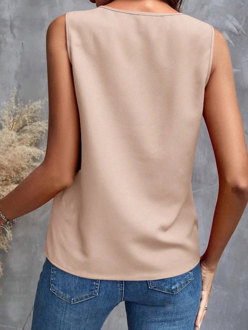 Ruffled V-neck Tank (2)