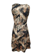 Tropical Print V-neck Sleeveless Summer Dress (15)