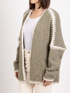 Contrast Trim Open Front Cardigan (19)