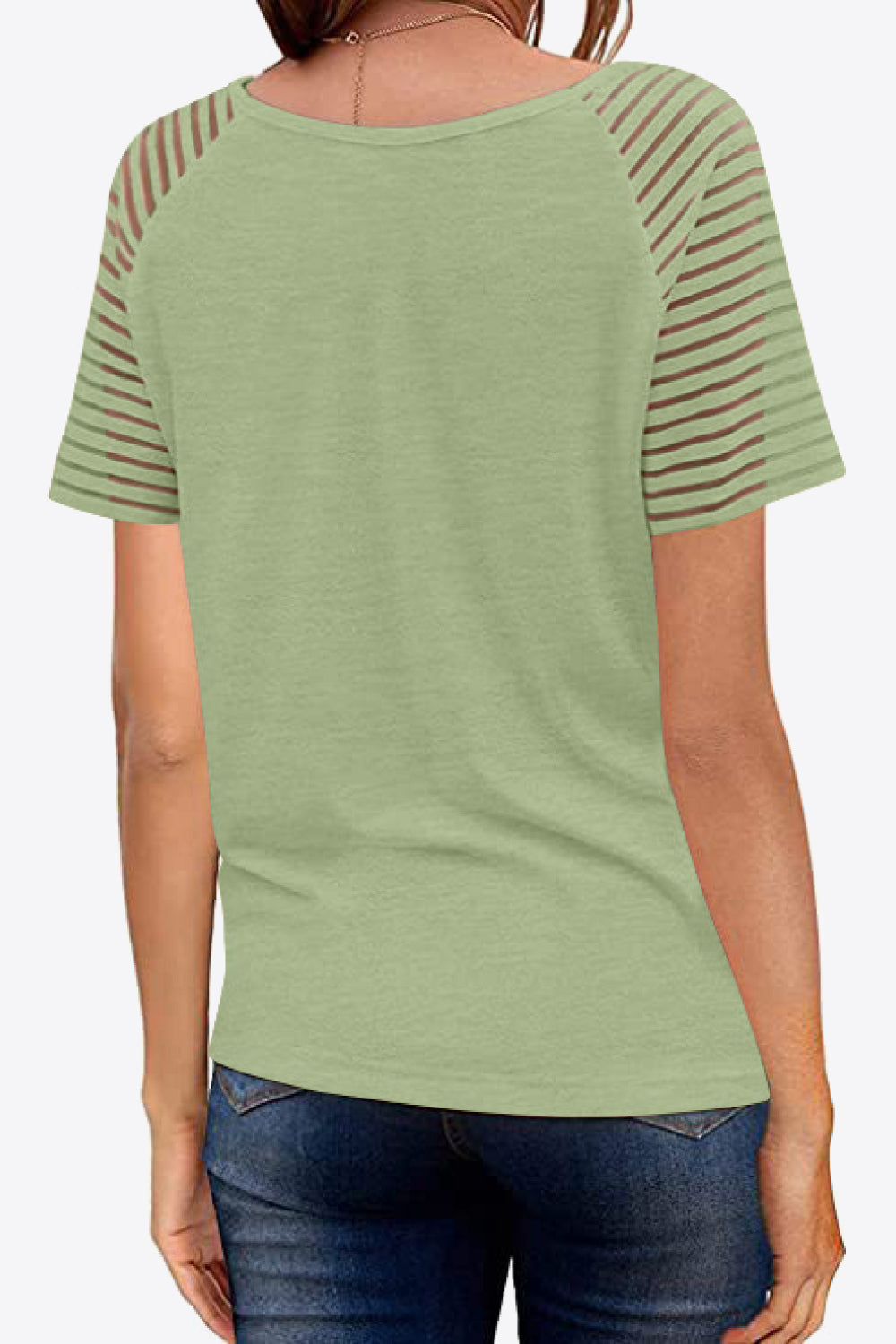 V-neck Raglan Sleeve Tee (8)