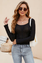 Scoop Neck Long Sleeve Knit Top (13)