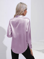Collared Neck Buttoned Long Sleeve Shirt (15)