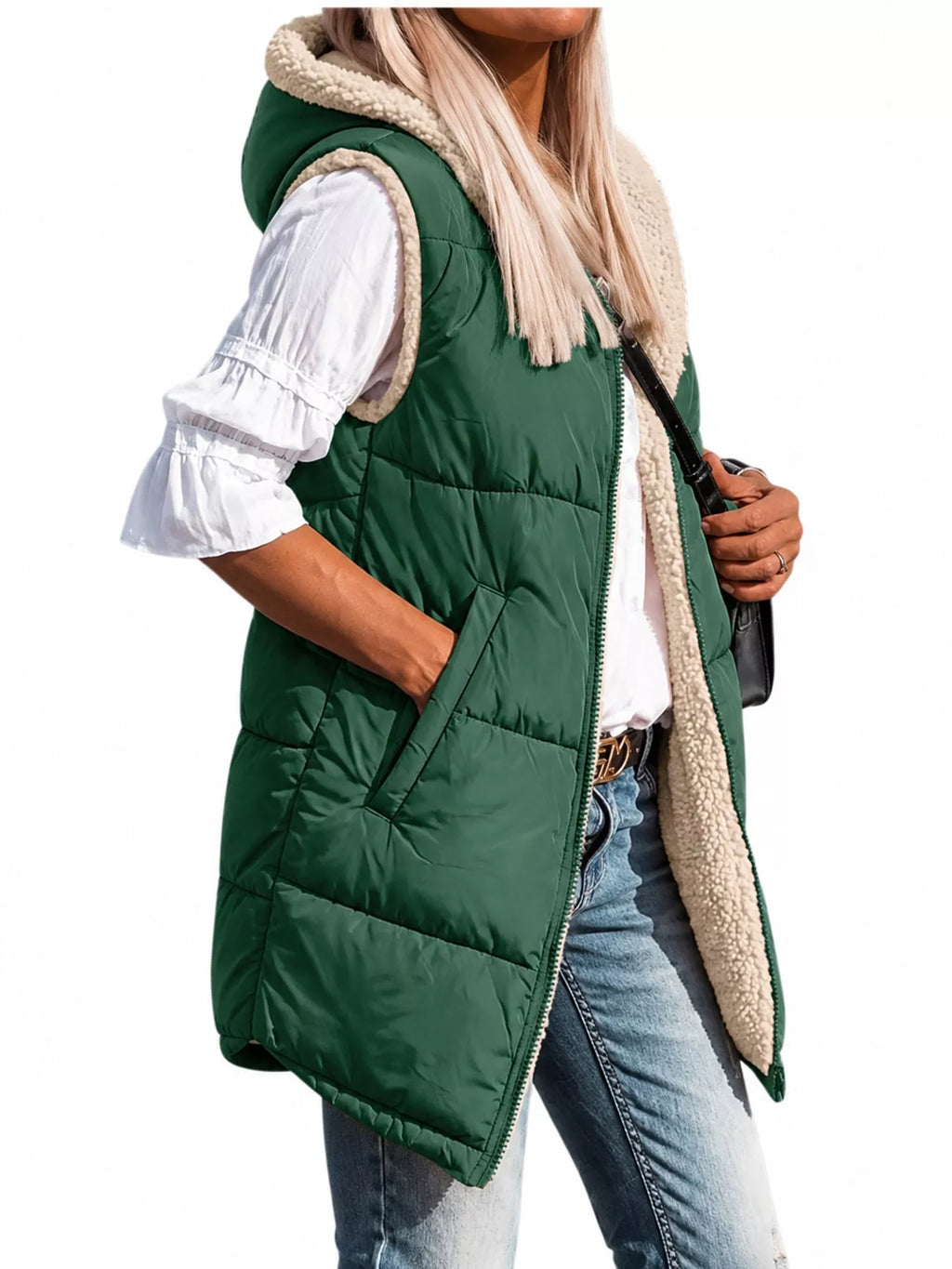 Full Size Hooded Sherpa-lined Puffer Vest Coat Plus (33)