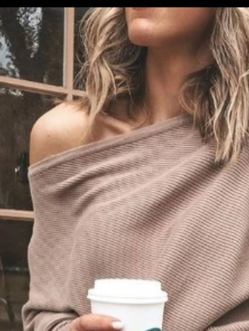 Single Shoulder Ribbed Knit Top (7)