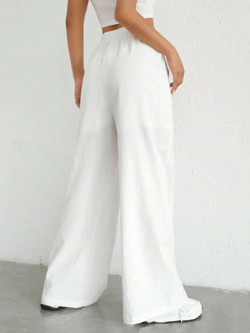 Drawstring Wide Leg Pants (2)