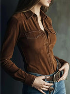 Suede Button-down Shirt (2)