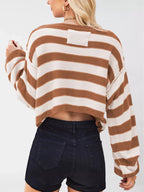 Striped Dropped Shoulder Sweater (14)