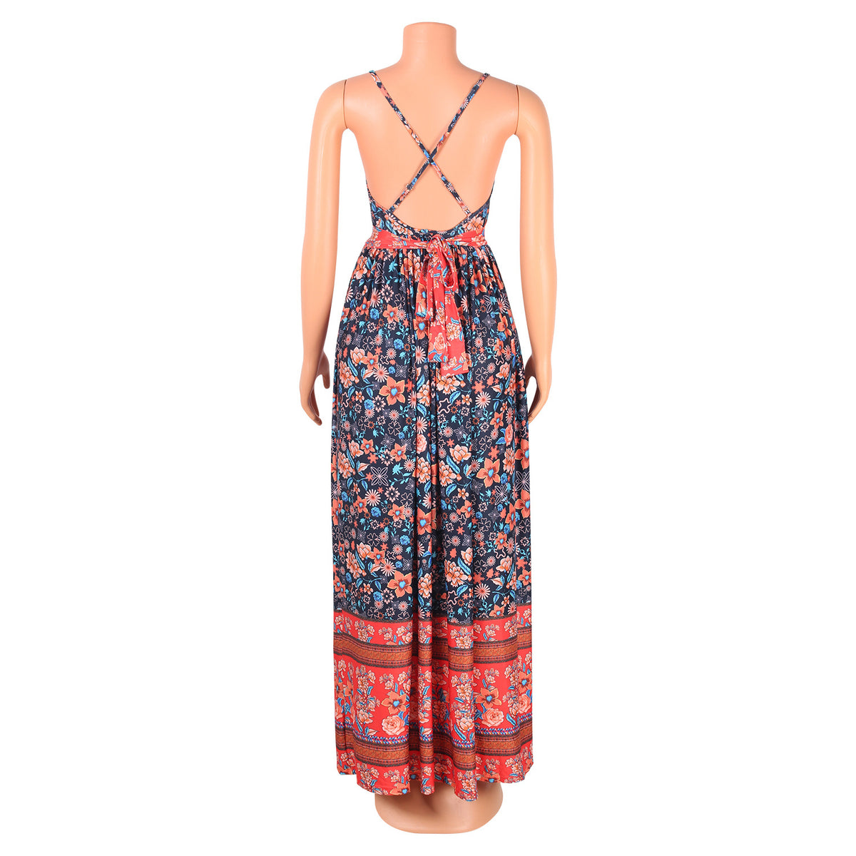 V-neck Sling Floral Dress photo 1