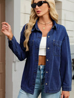 Button Up Dropped Shoulder Denim Jacket (16)