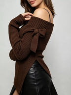 Off-shoulder Ribbed Knit Top (4)