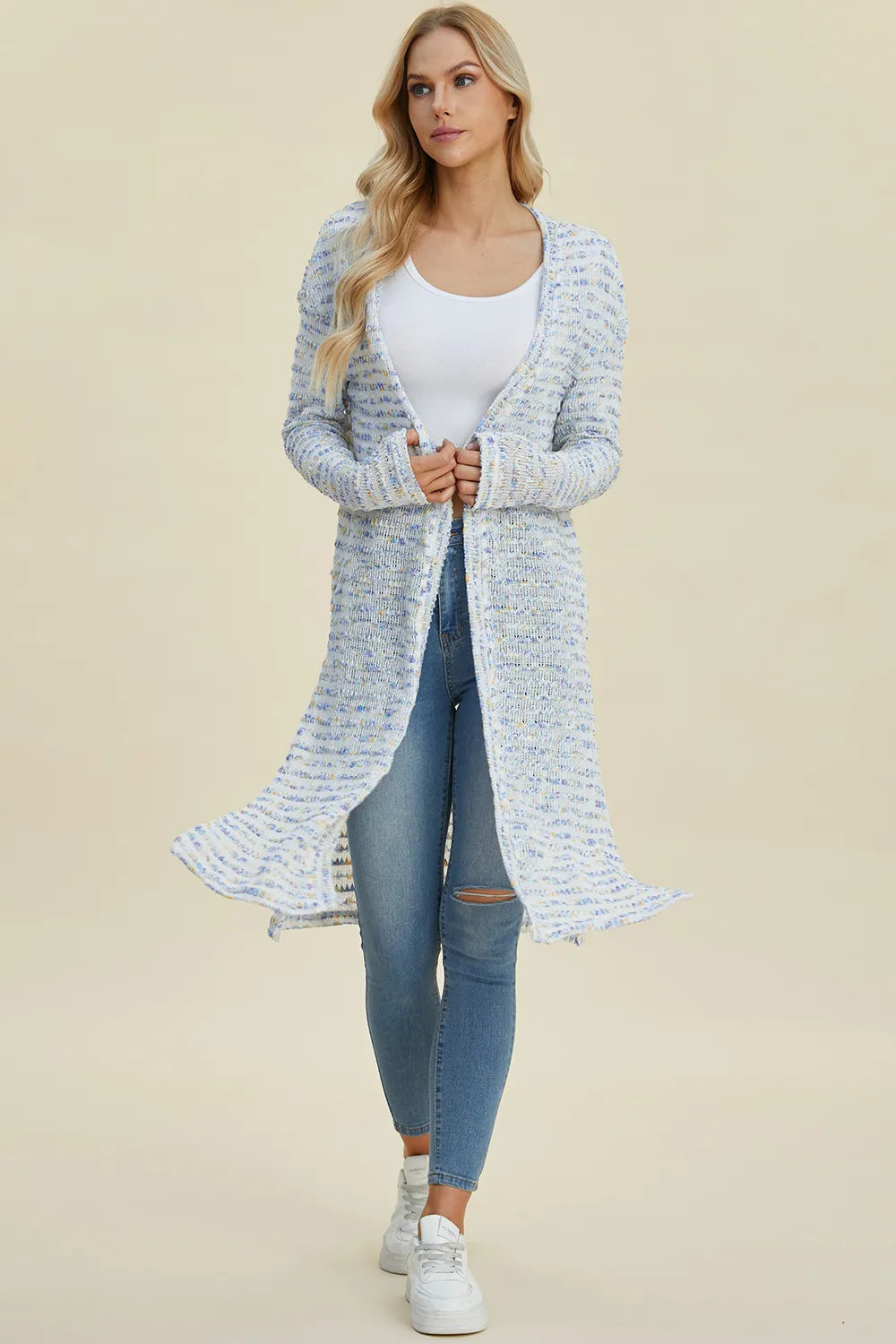 Full Size Open Front Longline Cardigan (11)