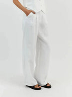 Full Size V-neck Vest Wide Leg Pants Set Plus (13)