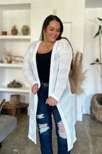 Full Size Open Front Longline Cardigan (25)