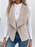 Open Front Fuzzy Vest Coat (2)