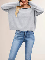 Round Neck Dropped Shoulder Sweater (17)