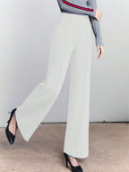 High-waisted Wide Leg Pants Elegant Center-seam Tailoring (15)