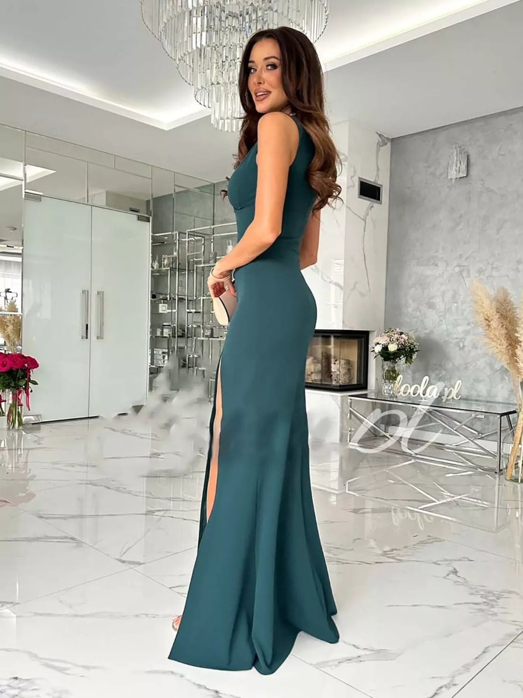 Sleeveless High Slit Maxi Dress (7)