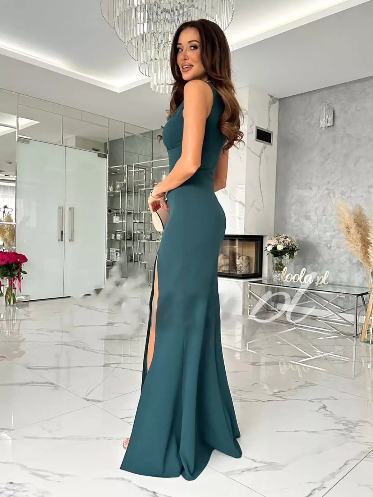 Sleeveless High Slit Maxi Dress (7)
