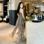 Pleated Irregular Elegant Midi Dress photo 4